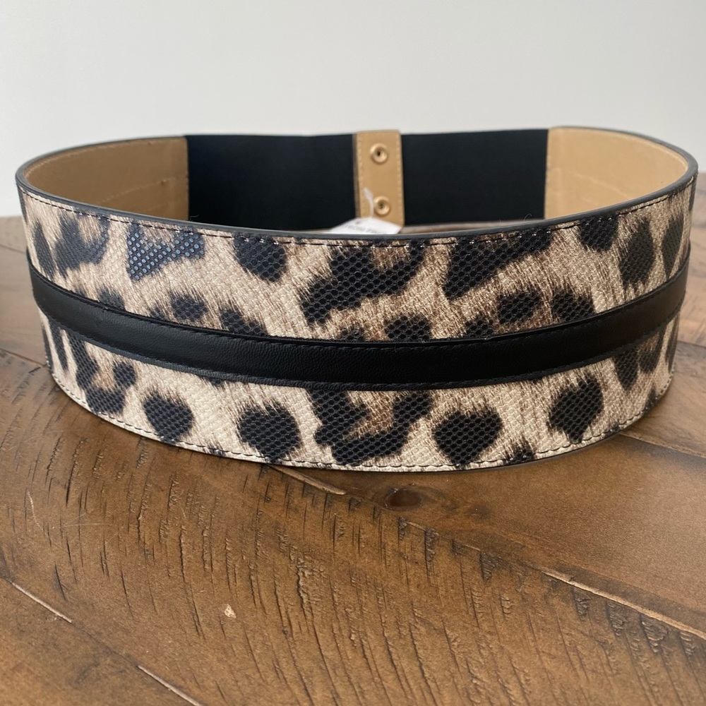 Another Line Leopard Statement Belt